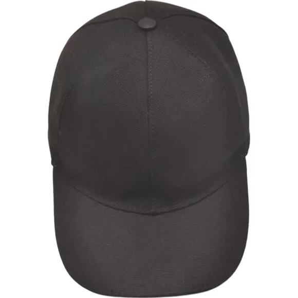 087273AR (S3) Gucci Cap Web Sherry Line Interlocking Black Canvas